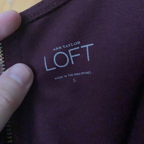 Loft Plum Colored Peplum Blouse - Picture 6 of 8